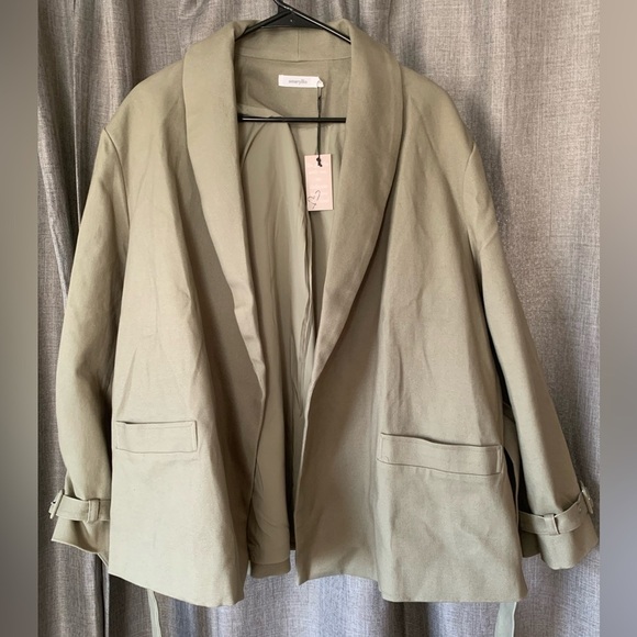 Amaryllis Belted Jacket Women’s 2X Green One Of A Kind - Picture 1 of 6